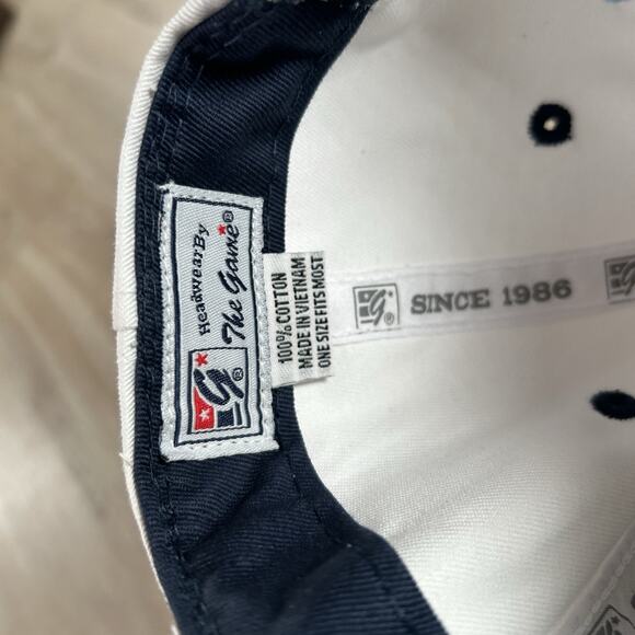 UNC North Carolina Tar‎ Heels Hat Snapback College White The Game Bar Line Cap - Picture 4 of 8